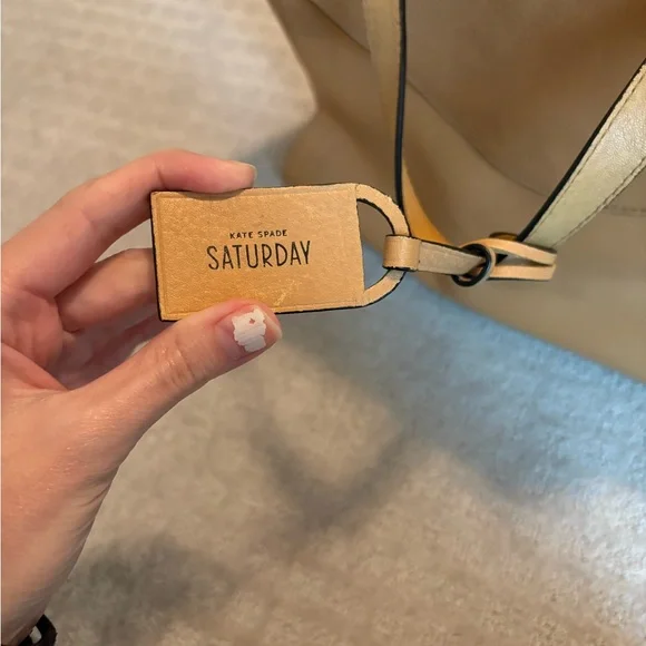 Kate Spade Saturday Tan Leather Large Satchel with Metal Hardware. EUC - Picture 10 of 12